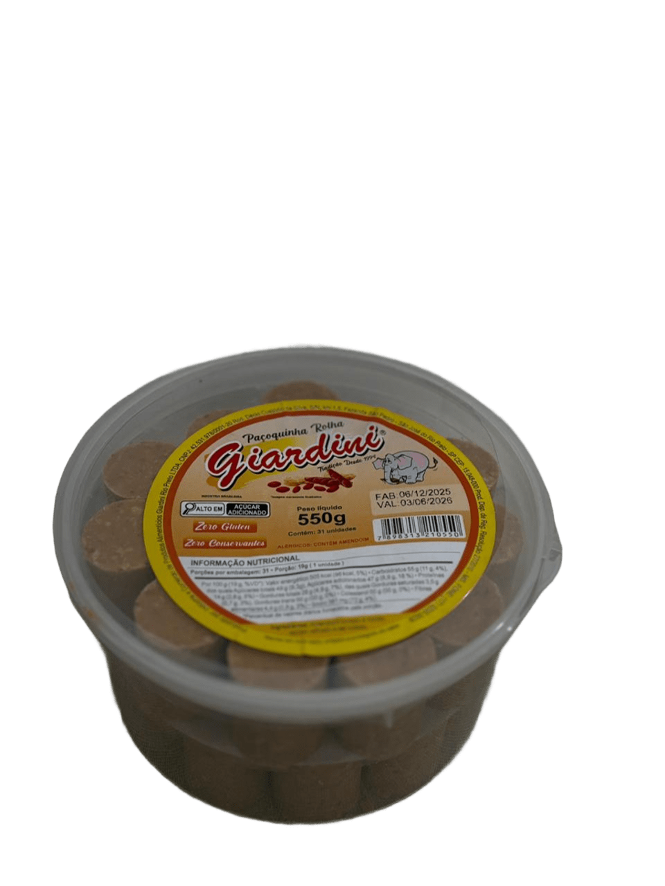 Paçoquinha Rolha 550g