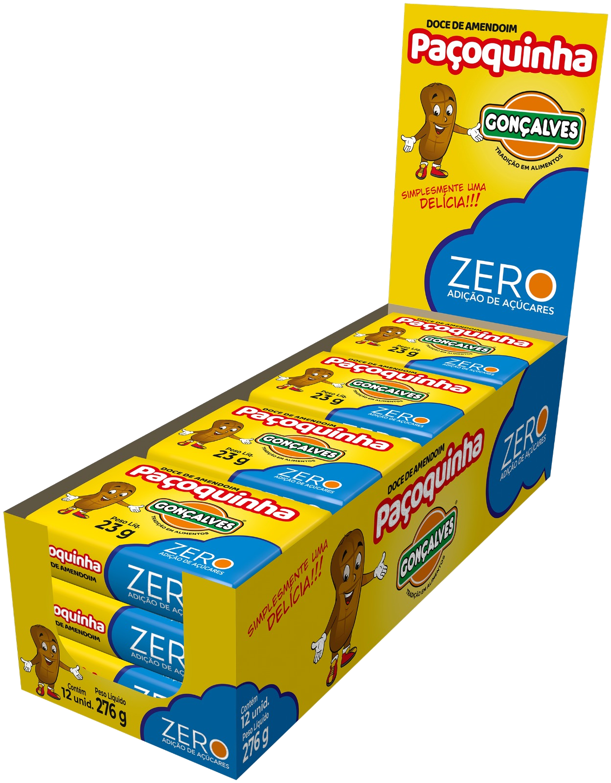 Paçoquinha Zero Açúcar Display C/12