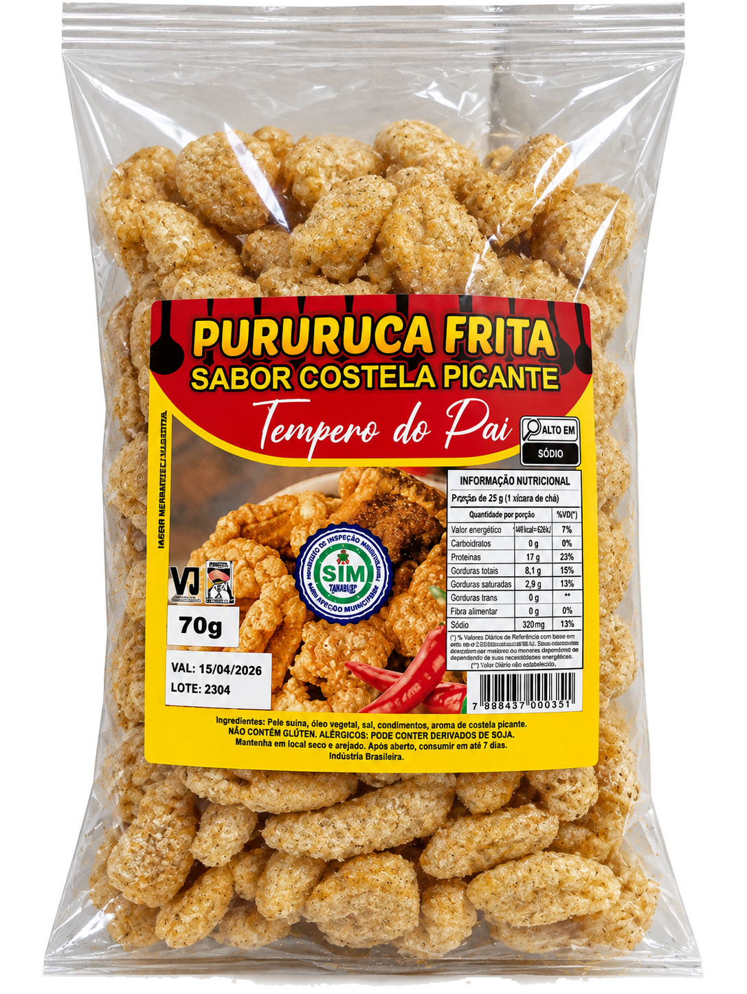 Pururuca De Costela Picante 70g