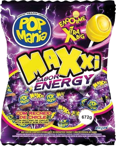 Pirulito Energy Pop Mania 672g