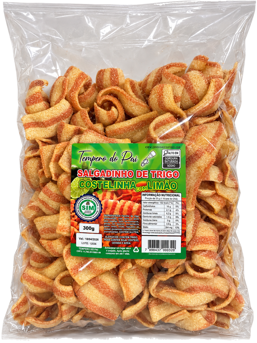 Pellet Costelinha com limão 250g
