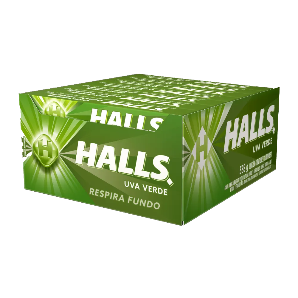 Halls de Uva Verde Display c/21un